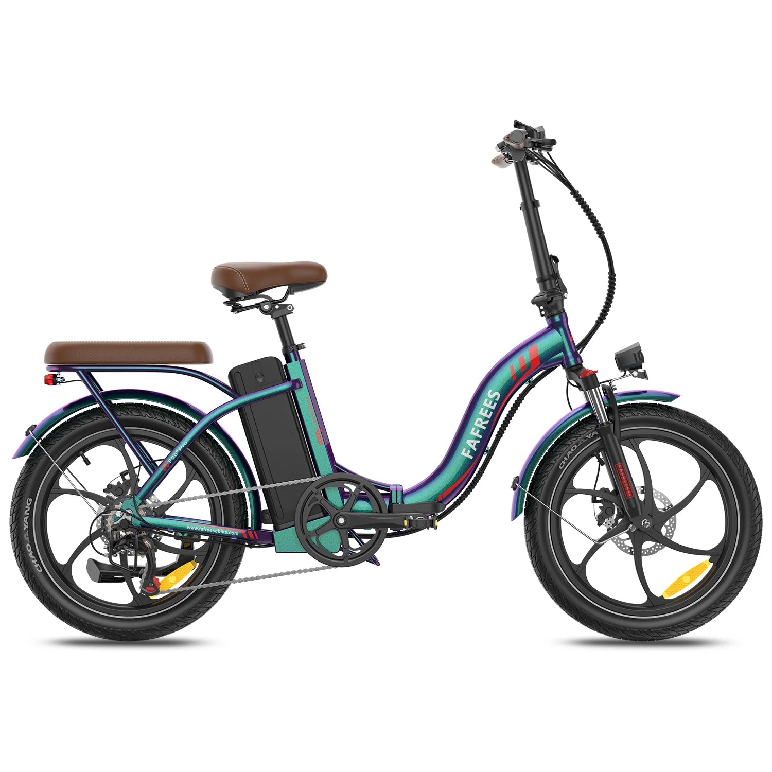 Vélo électrique FAFREES F20+ Pro - Moteur 250W Batterie 36V22.5Ah Roues 20 pouces Frein à disque mécanique - Bleu Vert