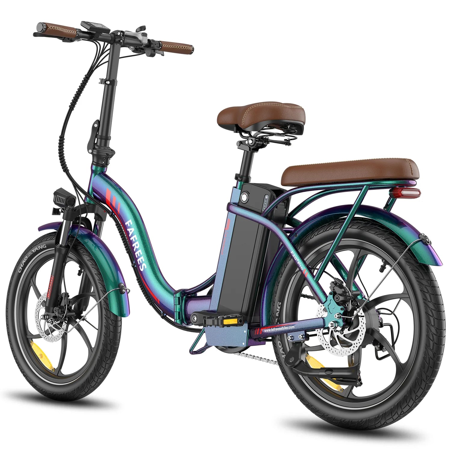 Vélo électrique FAFREES F20+ Pro - Moteur 250W Batterie 36V22.5Ah Roues 20 pouces Frein à disque mécanique - Bleu Vert