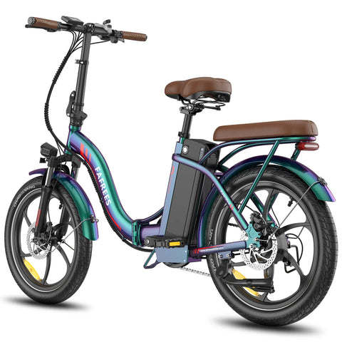 E-Bike FAFREES F20+ Pro - Motor 250W Akku 36V22.5Ah 20 Zoll Räder Mechanische Scheibenbremse - Blau Grün
