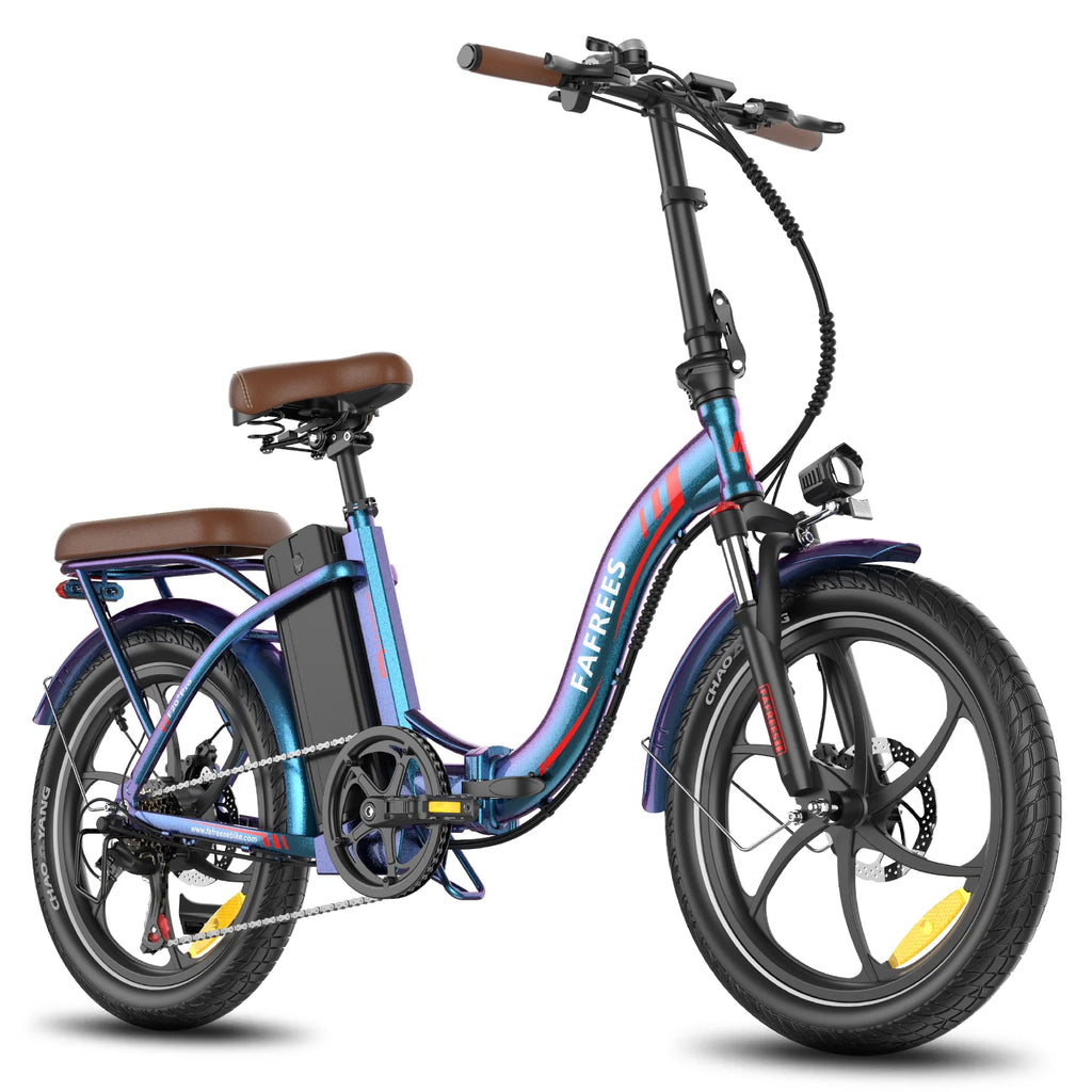 Vélo électrique FAFREES F20+ Pro - Moteur 250W Batterie 36V22.5Ah Roues 20 pouces Frein à disque mécanique - Bleu Aurore
