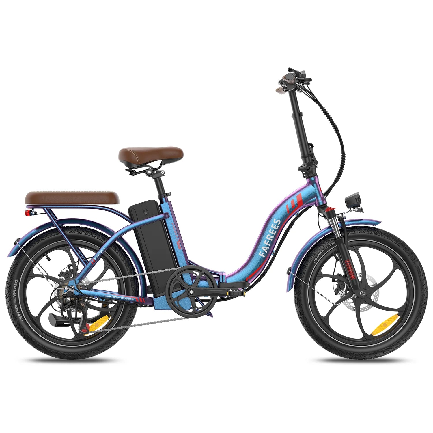 Vélo électrique FAFREES F20+ Pro - Moteur 250W Batterie 36V22.5Ah Roues 20 pouces Frein à disque mécanique - Bleu Aurore