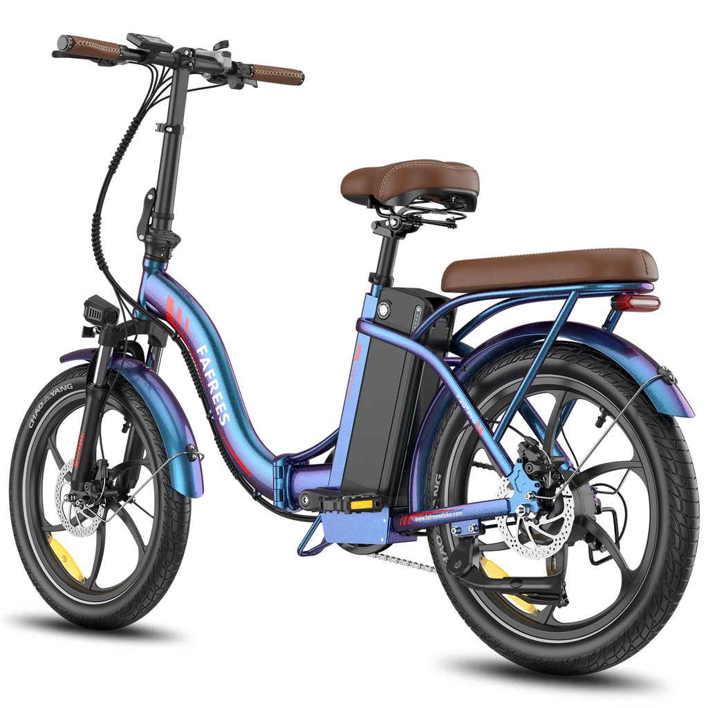 Vélo électrique FAFREES F20+ Pro - Moteur 250W Batterie 36V22.5Ah Roues 20 pouces Frein à disque mécanique - Bleu Aurore