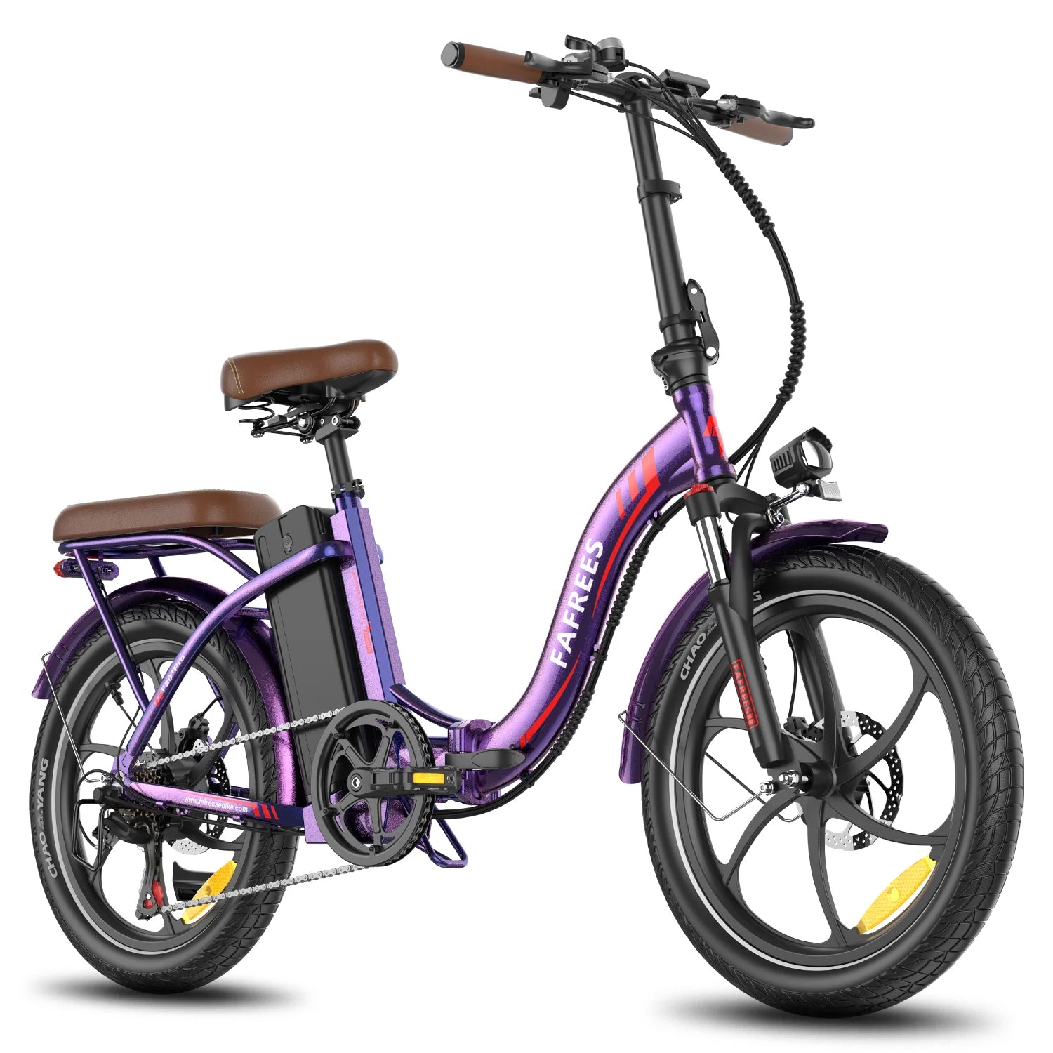 Vélo électrique FAFREES F20+ Pro - Moteur 250W Batterie 36V22.5Ah Roues 20 pouces Frein à disque mécanique - Violet Rose