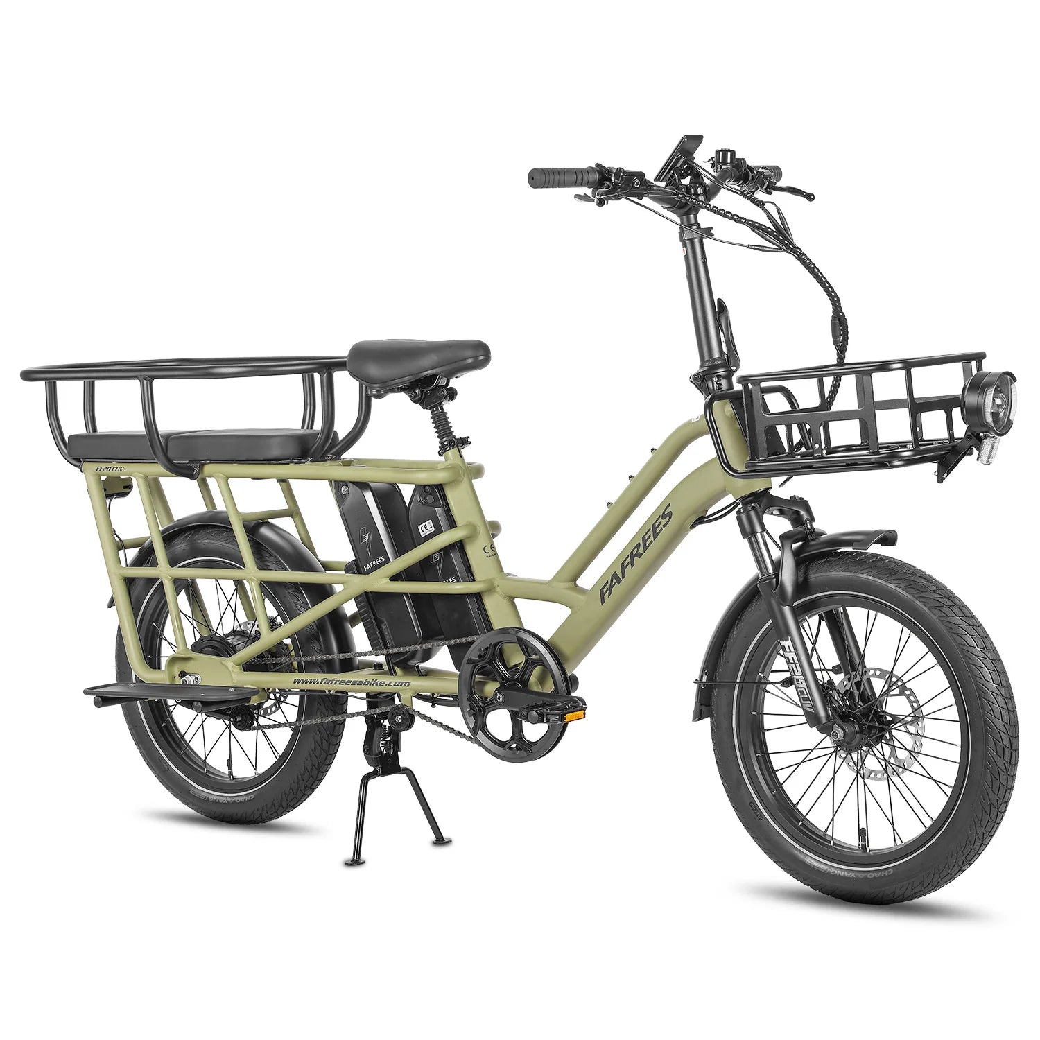 FAFREES FF20 CUV E-Bike - 250W Motor 48V24Ah Battery 20 Inch Tires Hydraulic Disc Brake - Green