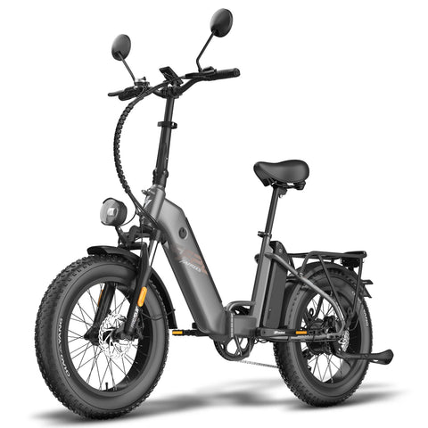 E-Bike FAFREES FF20 Polar - Motor 500W Akku 48V24Ah 20 Zoll Räder Mechanische Scheibenbremse - Grau