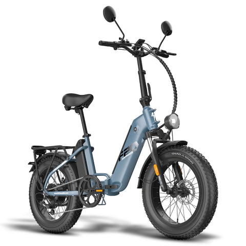 FAFREES FF20 Polar E-Bike - Motor 500W Akkus 48V13.4AH*2 20 Zoll-Rädern Mechanische Bremsen - Graublau