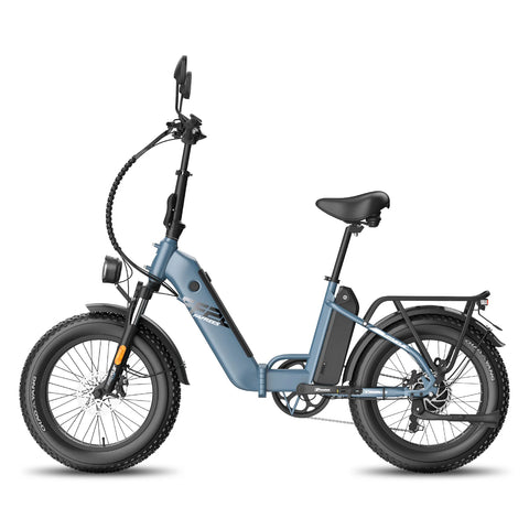 FAFREES FF20 Polar E-Bike - Motor 500W Akkus 48V13.4AH*2 20 Zoll-Rädern Mechanische Bremsen - Graublau