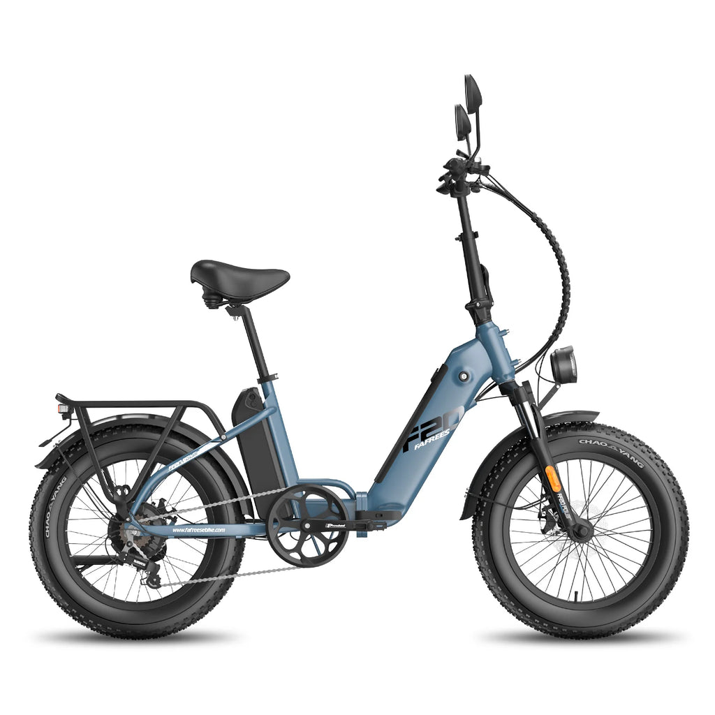 FAFREES FF20 Polar E-Bike - 500W Motor 48V13.4AH*2 Batteries 20 Inch Wheels Mechanical Brakes - Grey Blue