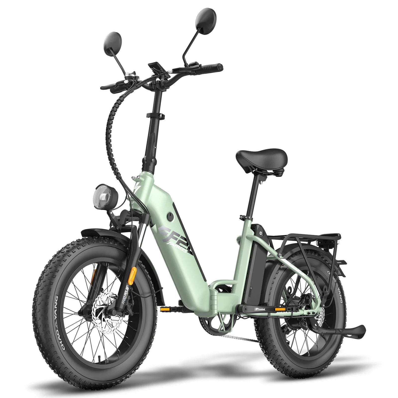 FAFREES FF20 Polar E-Bike - 500W Motor 48V13.4AH*2 Batteries 20-inch Wheels Mechanical Brakes - Green