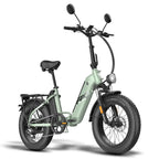 FAFREES FF20 Polar E-Bike - 500W Motor 48V13.4AH*2 Batteries 20-inch Wheels Mechanical Brakes - Green