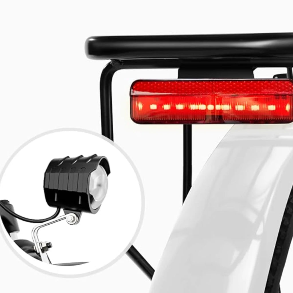 Vélo électrique Heybike Cityscape - Batterie 250 W 36 V 10 Ah Pneus 26 pouces Freins à disque mécaniques - Rose