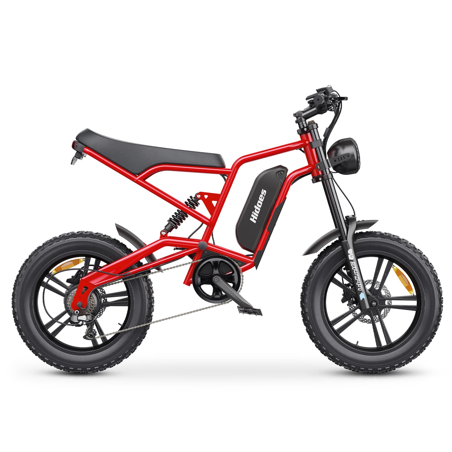 Hidoes HD-B6 Vélo électrique - Moteur 1200W Batterie 48V15.6AH Pneus 20 pouces Frein à disque hydraulique - Rouge
