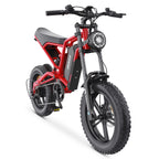 Hidoes HD-B6 Vélo électrique - Moteur 1200W Batterie 48V15.6AH Pneus 20 pouces Frein à disque hydraulique - Rouge
