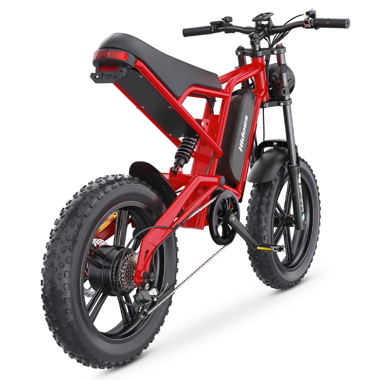 Hidoes HD-B6 Vélo électrique - Moteur 1200W Batterie 48V15.6AH Pneus 20 pouces Frein à disque hydraulique - Rouge