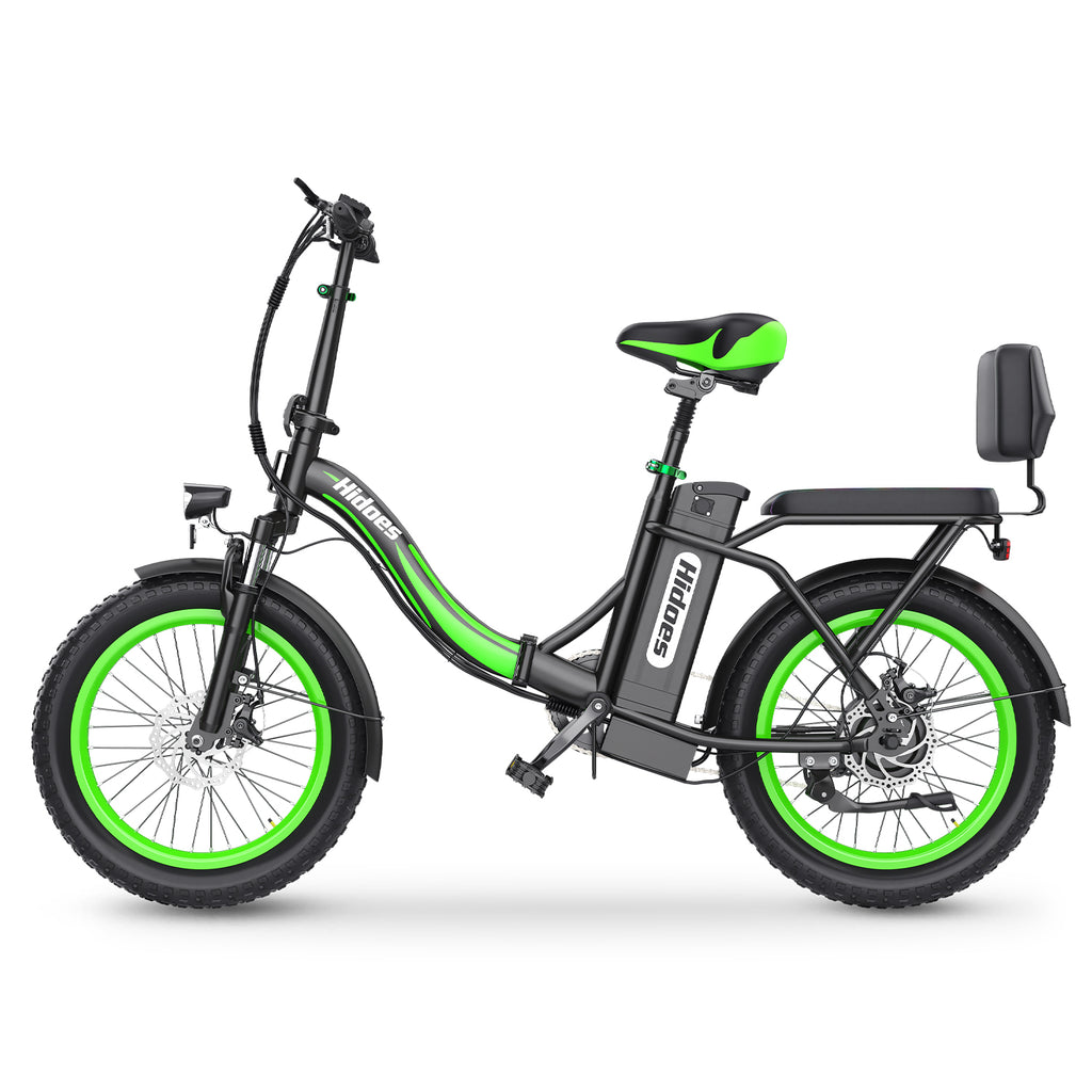 Vélo électrique Hidoes HD-C1 - Moteur 750W Batterie 48V13AH Pneus 20 pouces Freins à disque - Vert
