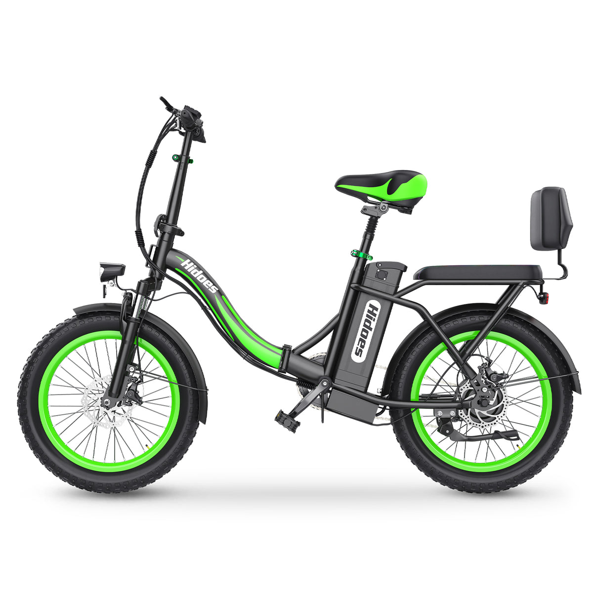 Hidoes HD-C1 E-Bike - 750W Motor 48V13AH Akku 20 Zoll Reifen Scheibenbremsen - Grün