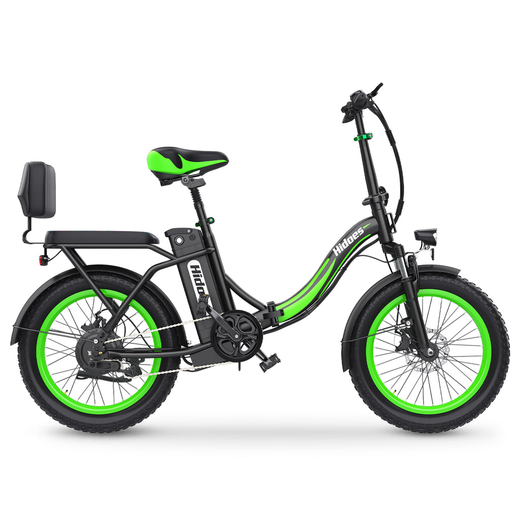 Vélo électrique Hidoes HD-C1 - Moteur 750W Batterie 48V13AH Pneus 20 pouces Freins à disque - Vert
