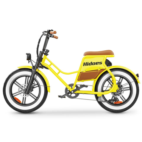 E-Bike Hidoes HD-C8 - Motor 700W Akku 48V17AH 20 Zoll Reifen Mit Luftpumpe Scheibenbremsen - Gelb