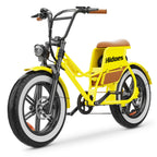 Vélo électrique Hidoes HD-C8 - Moteur 700W Batterie 48V17AH Pneus 20 pouces Avec pompe à air Freins à disque - Jaune