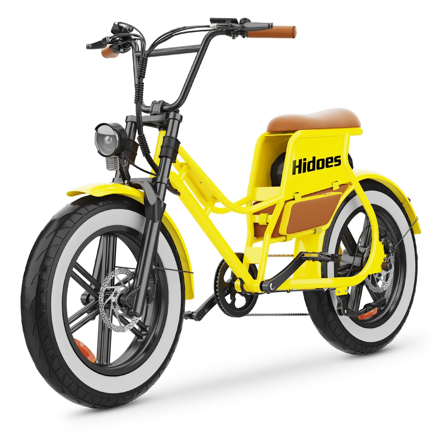 Vélo électrique Hidoes HD-C8 - Moteur 700W Batterie 48V17AH Pneus 20 pouces Freins à disque - Jaune