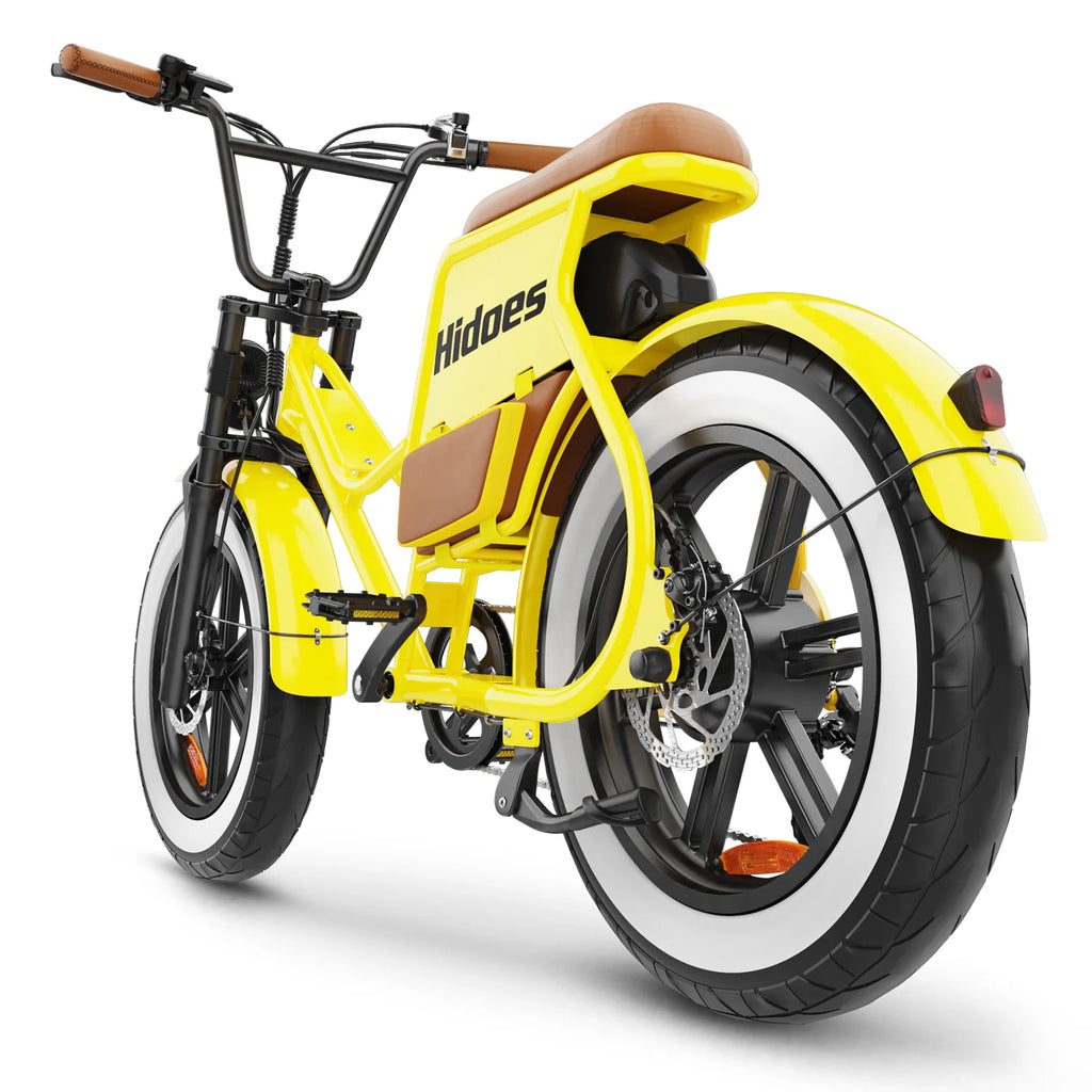 Vélo électrique Hidoes HD-C8 - Moteur 700W Batterie 48V17AH Pneus 20 pouces Freins à disque - Jaune