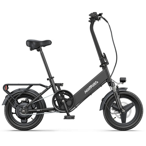 E-Bike HillMiles Mile 1 - Motor 250W Akku 36V10.4AH 14 Zoll Räder Mechanische Scheibenbremse - Schwarz