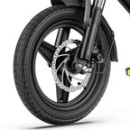E-Bike HillMiles Mile 1 - Motor 250W Akku 36V10.4AH 14 Zoll Räder Mechanische Scheibenbremse - Schwarz