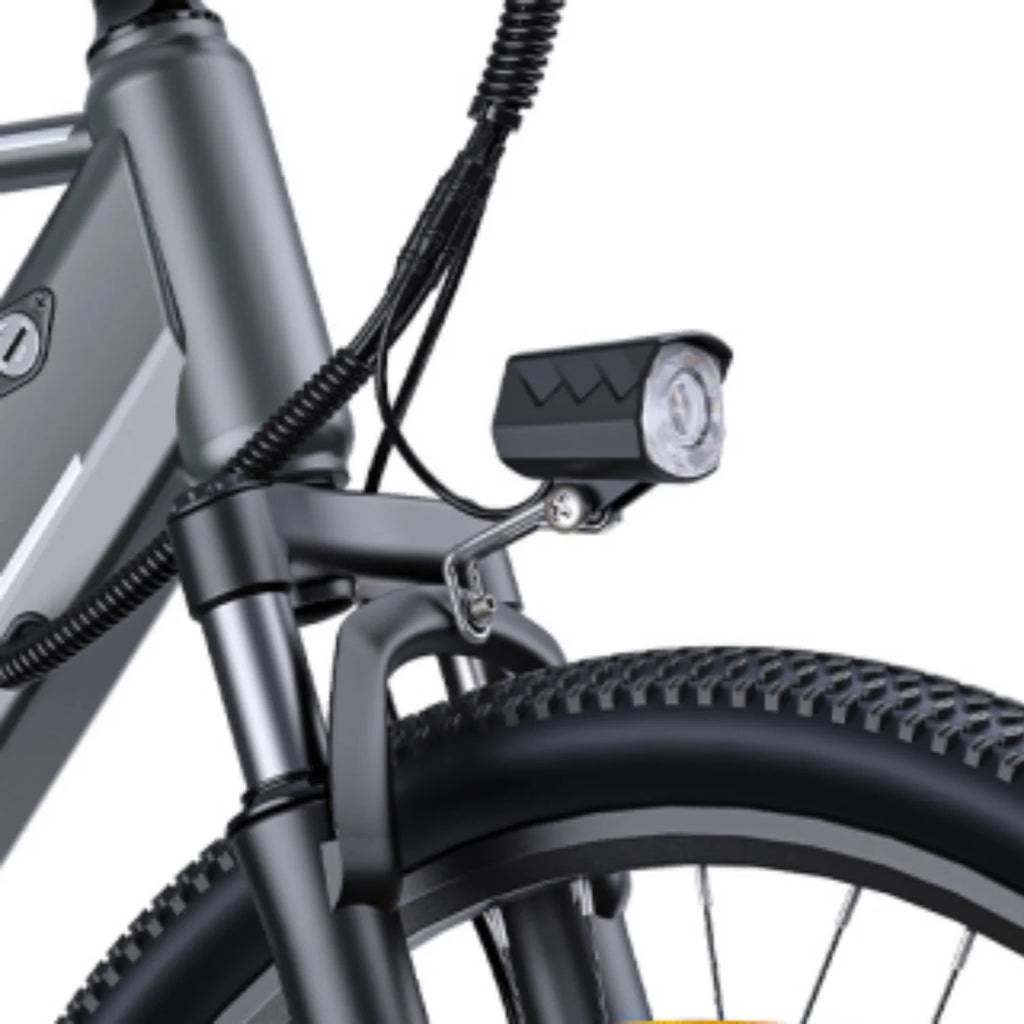 E-Bike HillMiles MileTrail 1 - Motor 350W Akku 36V13AH 26 Zoll Räder Ölscheibenbremse - Grau