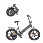 Electric Bicycle HillMiles Mile 2 - 350W Motor 36V13Ah Battery 20-inch Wheels Hydraulic Dual Brakes - Grey