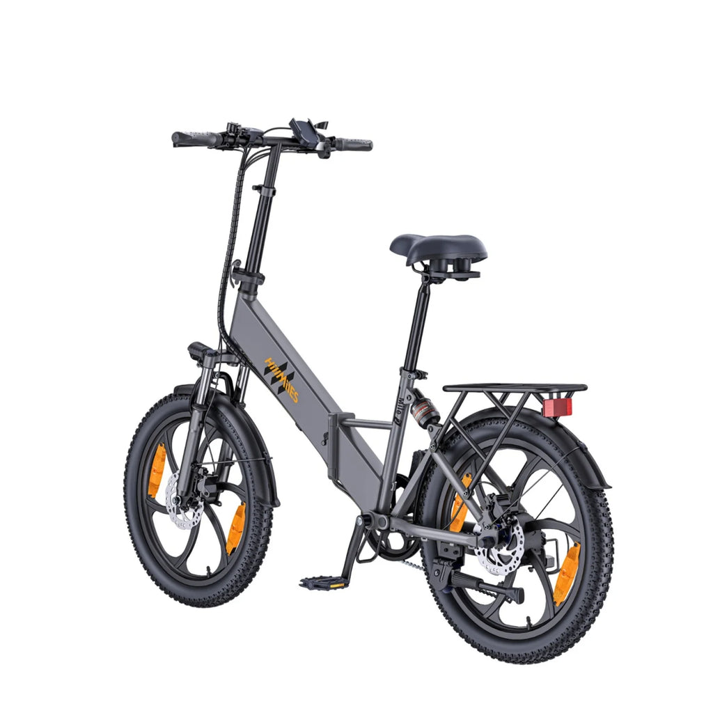 Electric Bicycle HillMiles Mile 2 - 350W Motor 36V13Ah Battery 20-inch Wheels Hydraulic Dual Brakes - Grey