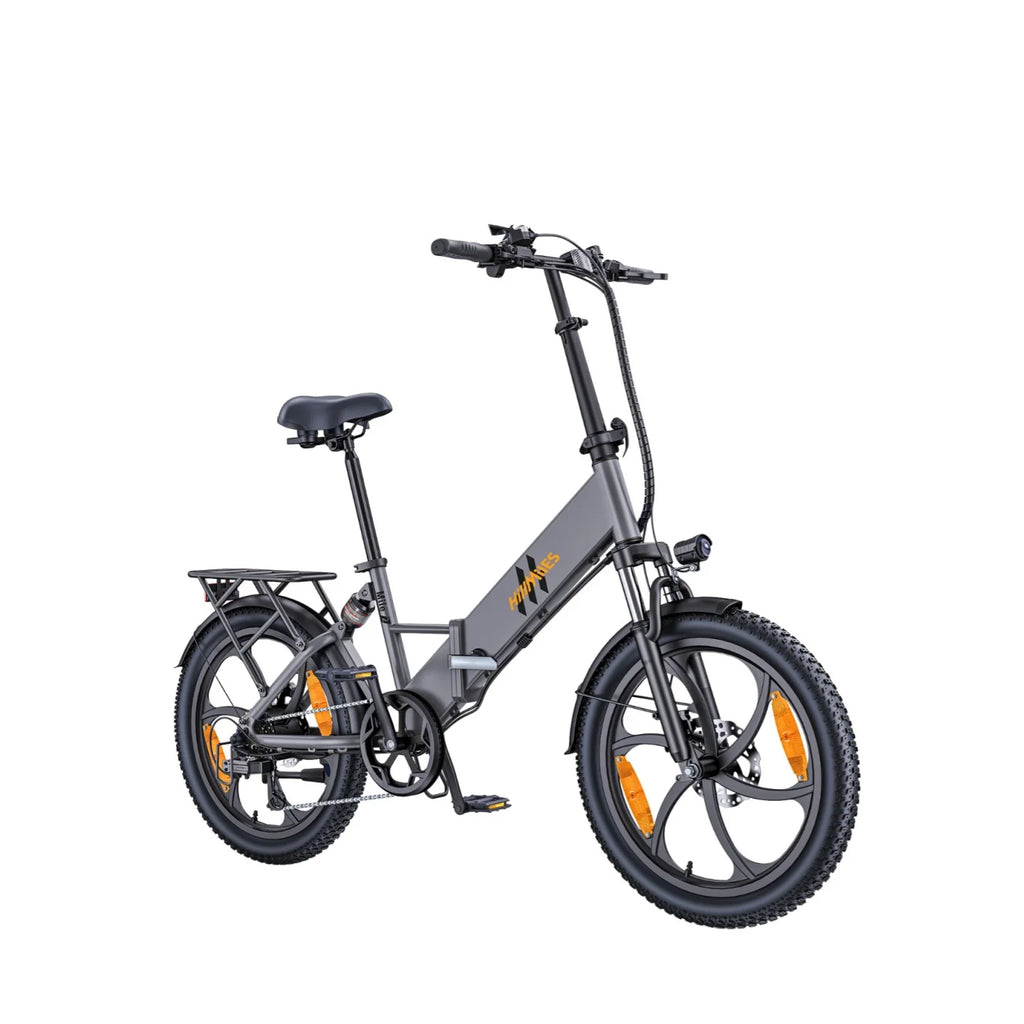 Electric Bicycle HillMiles Mile 2 - 350W Motor 36V13Ah Battery 20-inch Wheels Hydraulic Dual Brakes - Grey