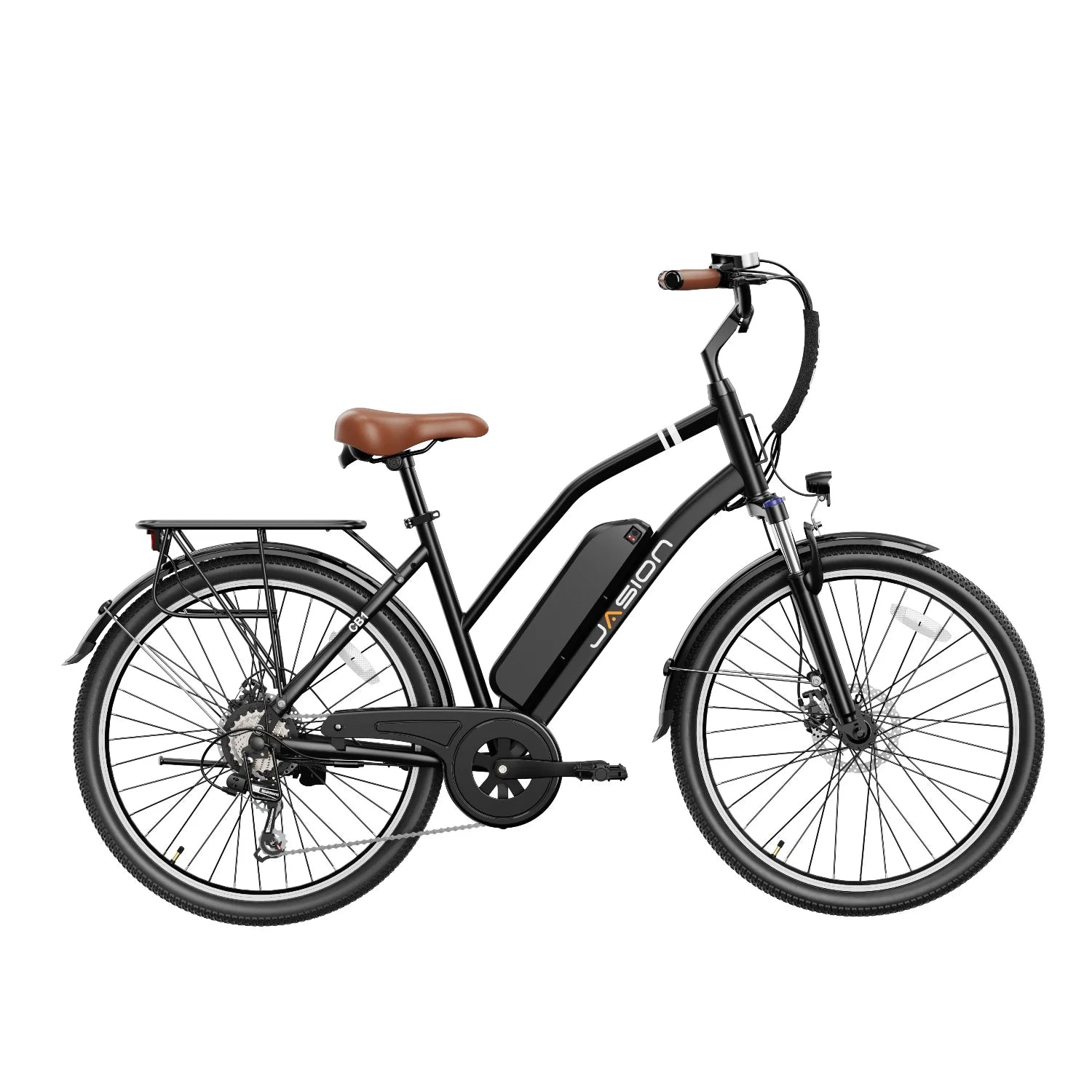 E-Bike JASION CB1 - 500W Battery 36V12.5AH 27.5 Inch Tires Mechanical Disc Brake - Black