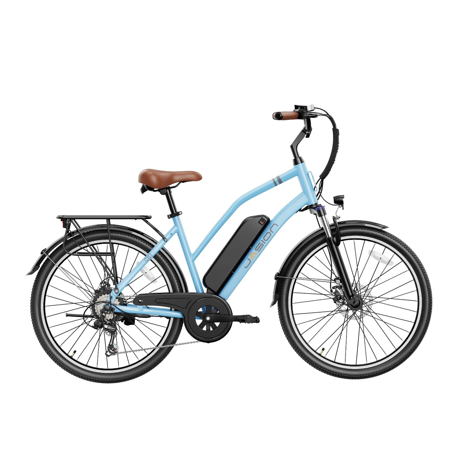 JASION CB1 E-bike - 500W Battery 36V12.5AH 27.5 Inch Tires Mechanical Disc Brake - Blue