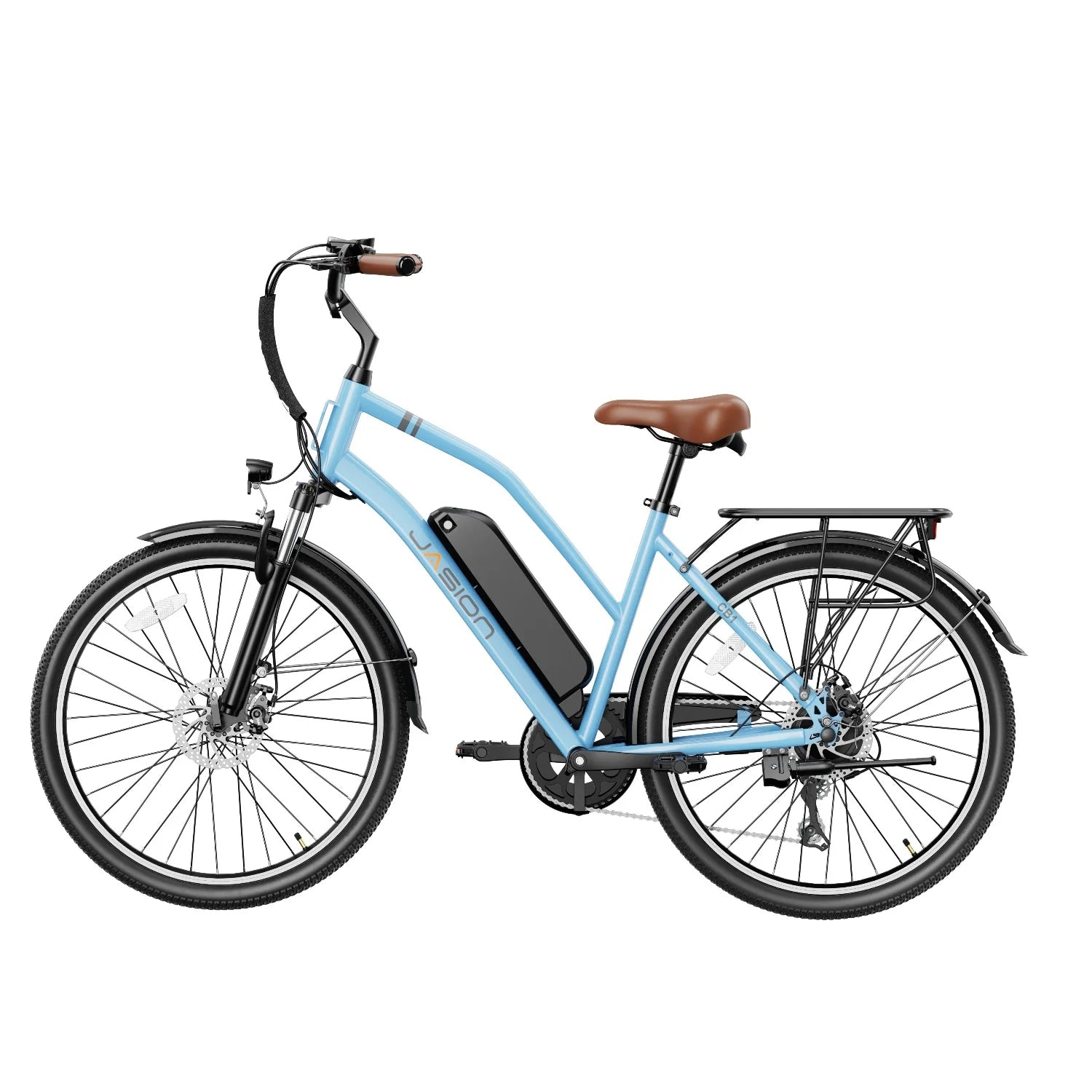 JASION CB1 E-bike - 500W Battery 36V12.5AH 27.5 Inch Tires Mechanical Disc Brake - Blue