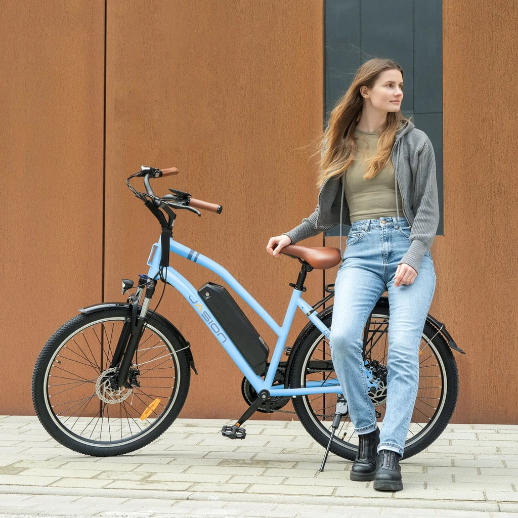 JASION CB1 E-bike - 500W Battery 36V12.5AH 27.5 Inch Tires Mechanical Disc Brake - Blue