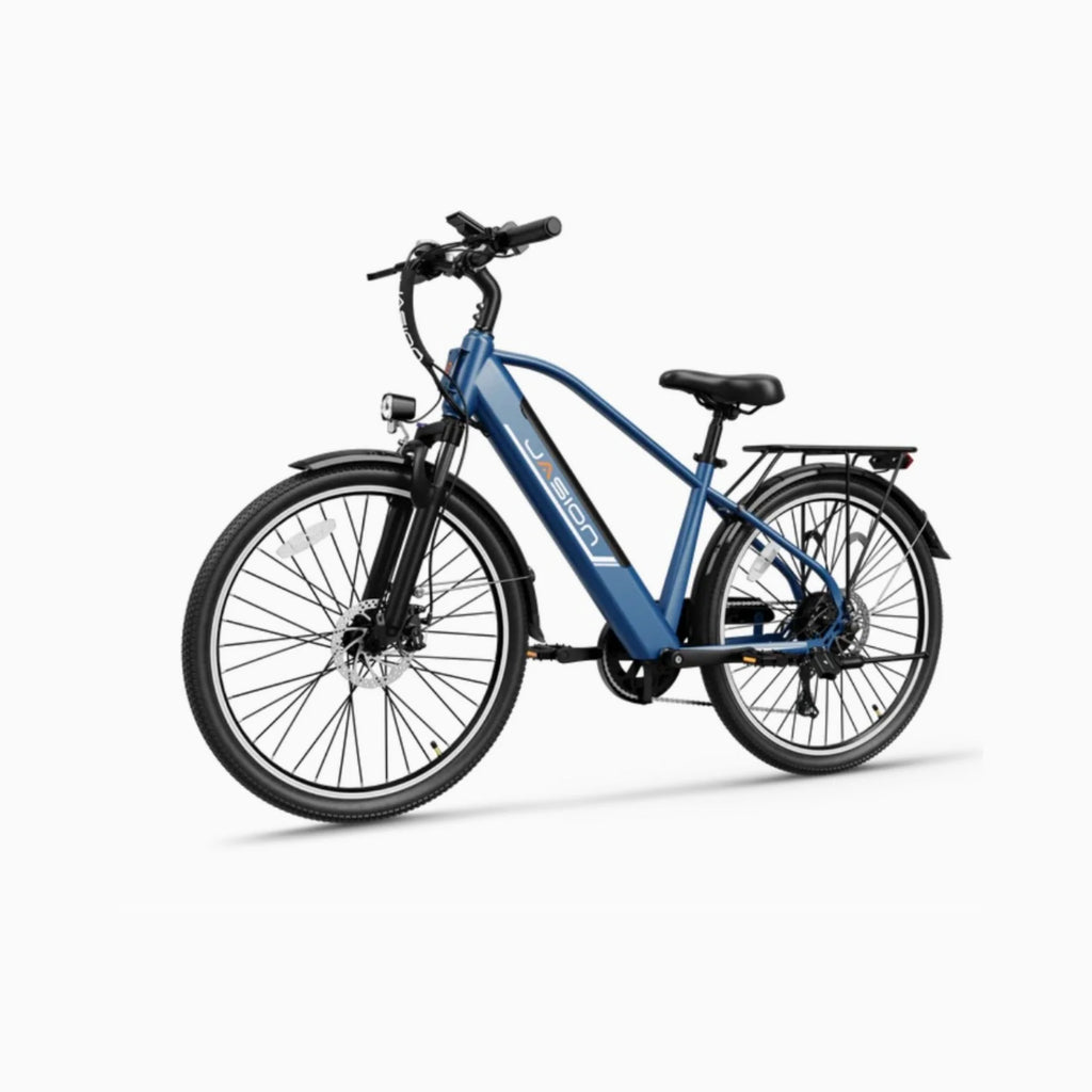 E-Bike JASION EB5 Roamer - 500W Motor 48V10AH Battery 26 Inch Wheels Mechanical Disc Brake - Blue