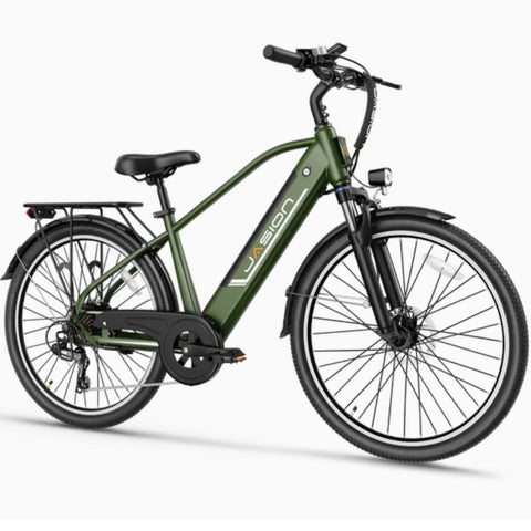 E-Bike JASION EB5 Roamer - Motor 500W Akku 48V10AH 26 Zoll Räder  mechanische Scheibenbremse - Grün