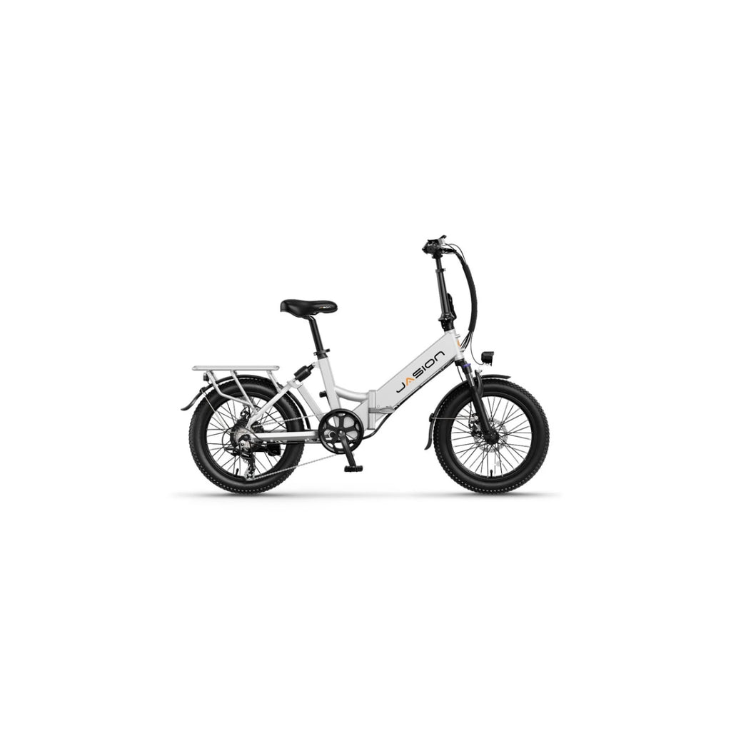 E-Bike JASION EB7 st - Moteur 500W Batterie 48V10AH Roues 20 pouces Frein à disque mécanique - Blanc