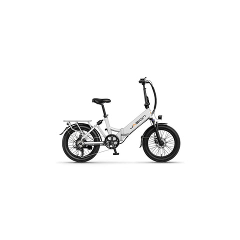 E-Bike JASION EB7 st - Motor 500W Akku 48V10AH 20 Zoll Räder  mechanische Scheibenbremse - Weiß