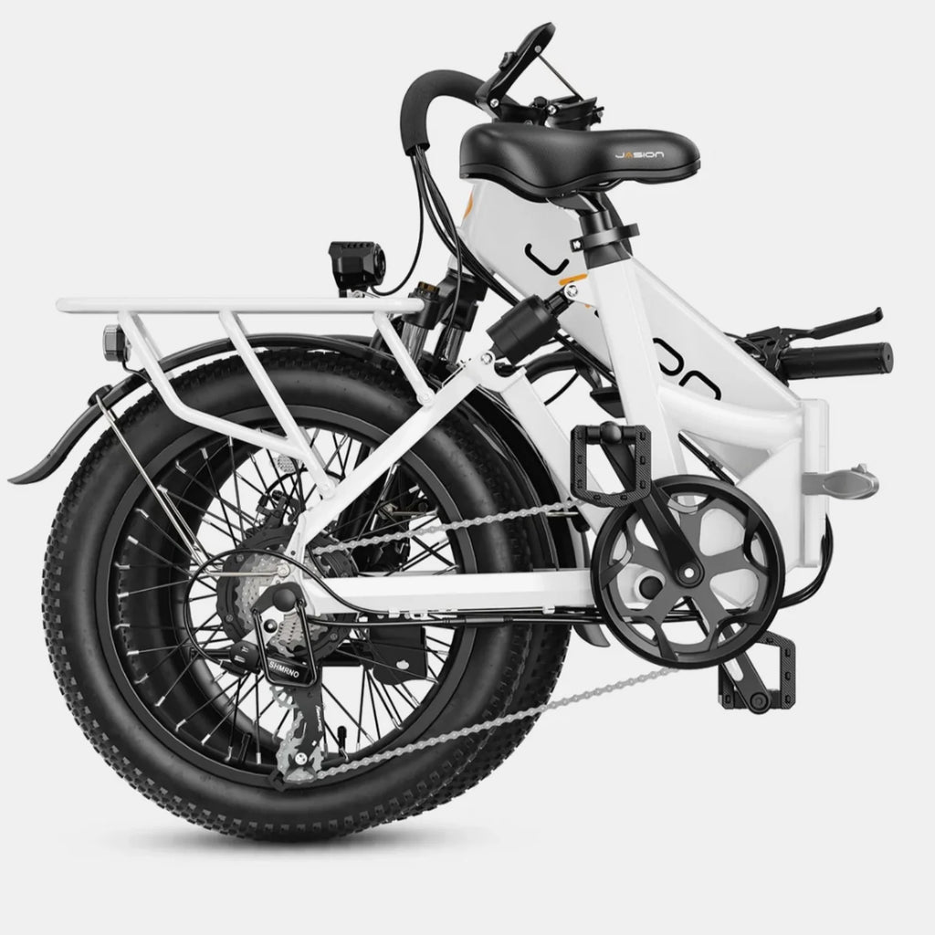 E-Bike JASION EB7 st - Moteur 500W Batterie 48V10AH Roues 20 pouces Frein à disque mécanique - Blanc