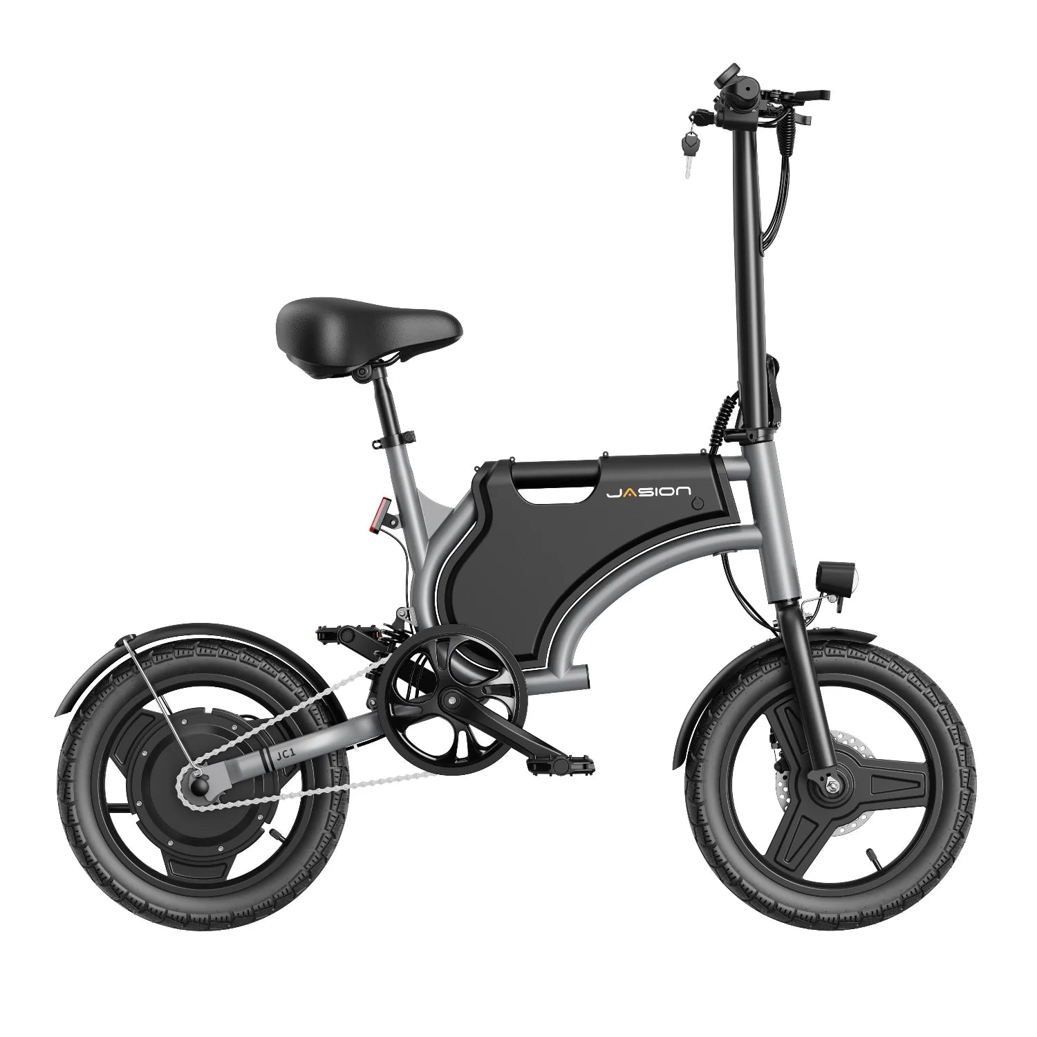 Vélo électrique JASION JC1 - Batterie 250W 36V5.2AH Pneus 14 pouces Frein à disque mécanique - Gris