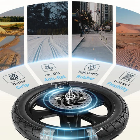 E-Bike JASION JC1 - 250W Akku 36V5.2AH 14 Zoll Reifen Mechanische Scheibenbremse - Grau