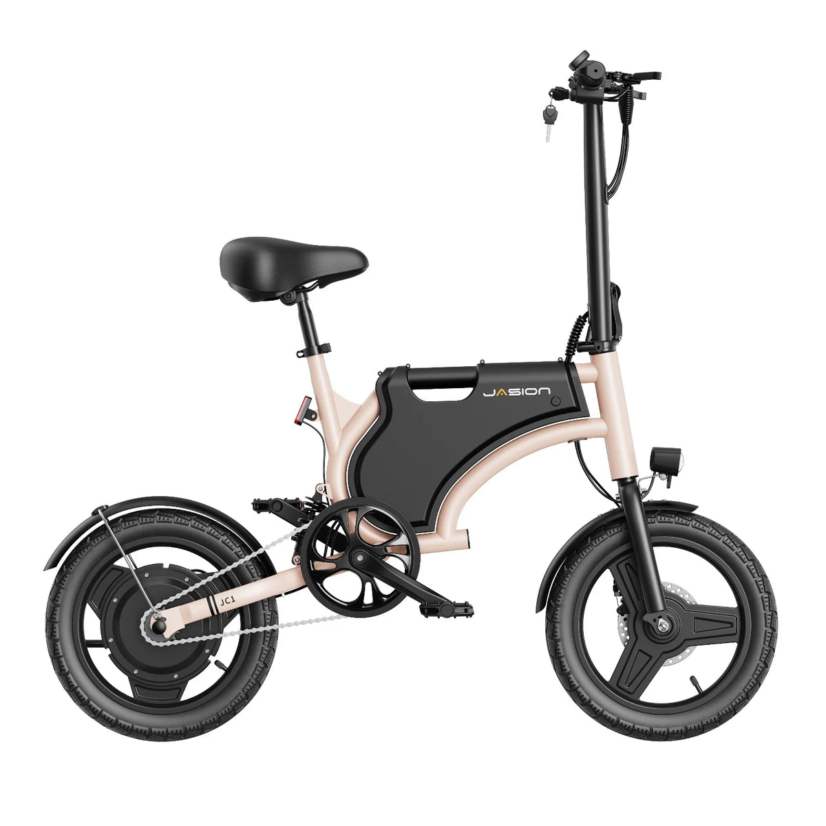 E-Bike JASION JC1 - 250W Akku 36V5.2AH 14 Zoll Reifen Mechanische Scheibenbremse - Rosa