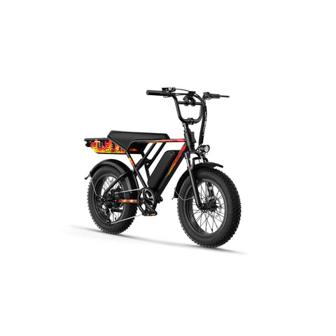 E-Bike JASION RetroVolt - 500W Akku 48V12.5Ah 20 Zoll Reifen Mechanische Scheibenbremse - Schwarz