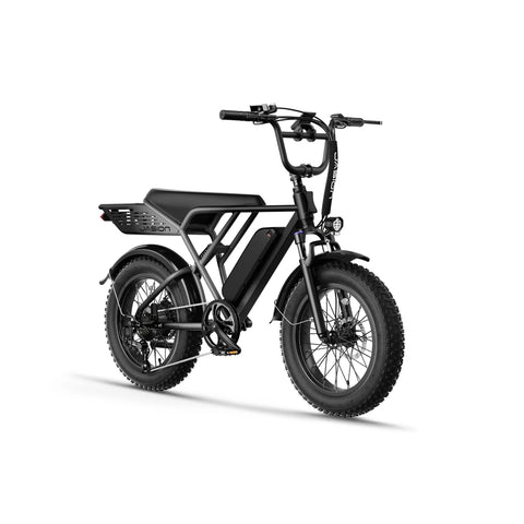 E-Bike JASION RetroVolt - 500W Akku 48V12.5Ah 20 Zoll Reifen Mechanische Scheibenbremse - Grau