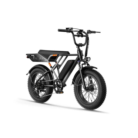E-Bike JASION RetroVolt - 500W Akku 48V12.5Ah 20 Zoll Reifen Mechanische Scheibenbremse - Silberverlauf
