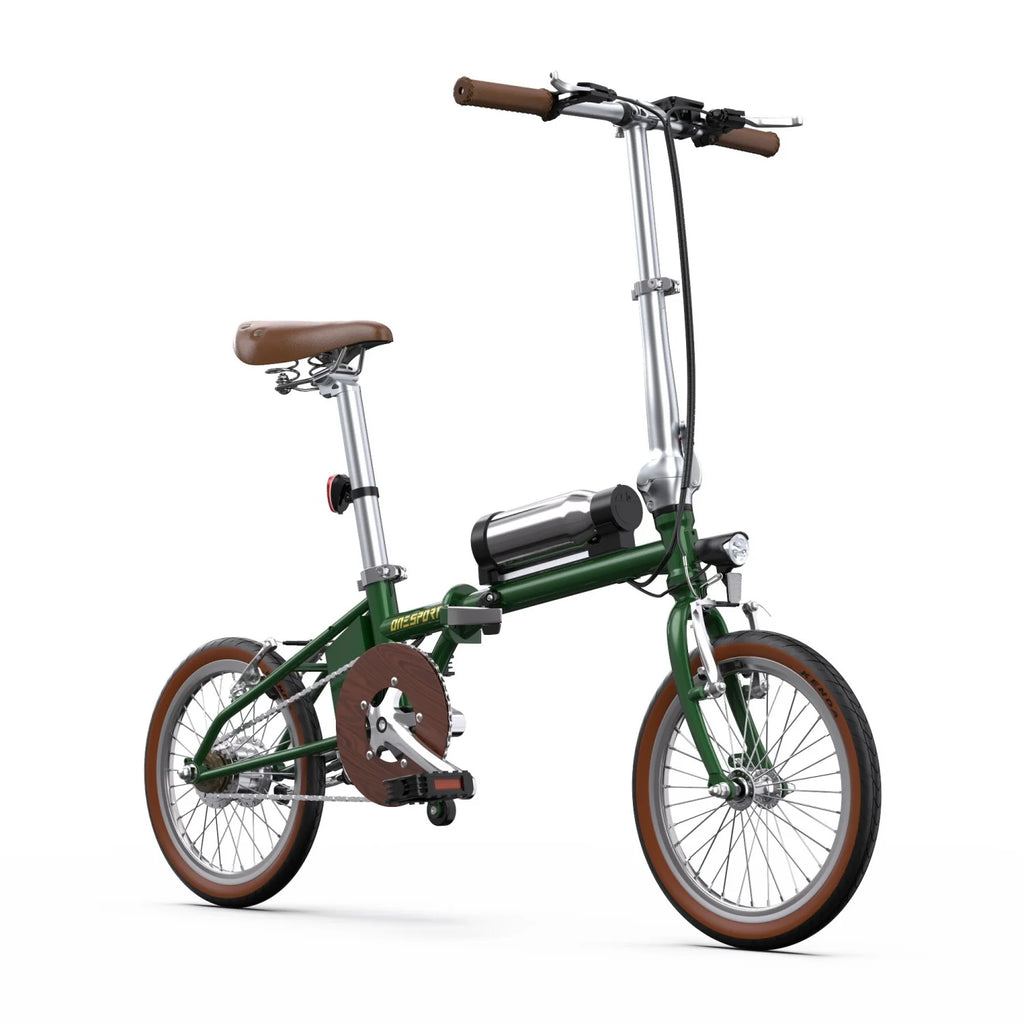 Vélo électrique ONESPORT OT02 - Moteur 250W Batterie 36V5.2Ah 16 pouces Pliable - Vert