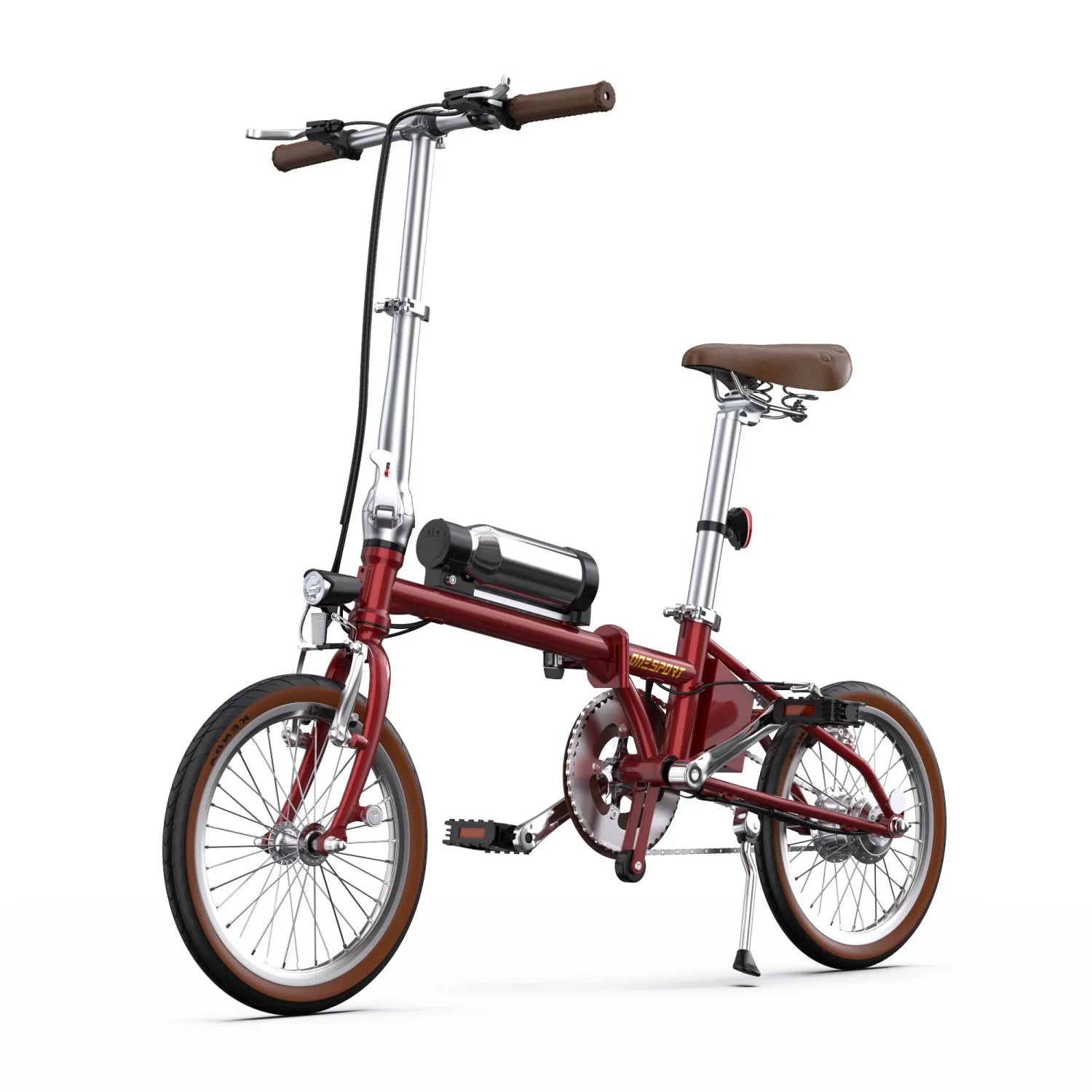 Vélo électrique ONESPORT OT02 - Moteur 250W Batterie 36V5.2Ah 16 pouces Pliable - Rouge