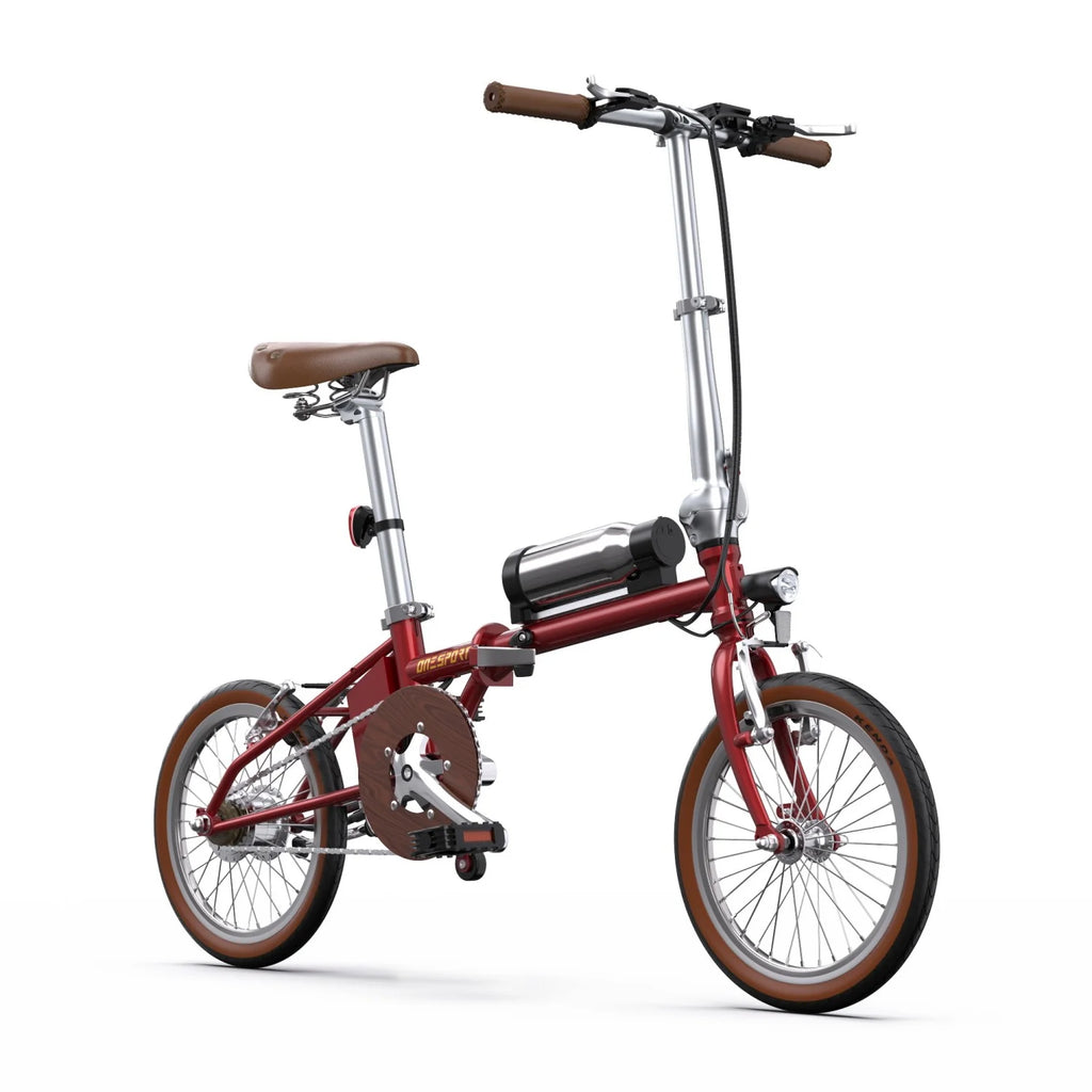 Vélo électrique ONESPORT OT02 - Moteur 250W Batterie 36V5.2Ah 16 pouces Pliable - Rouge