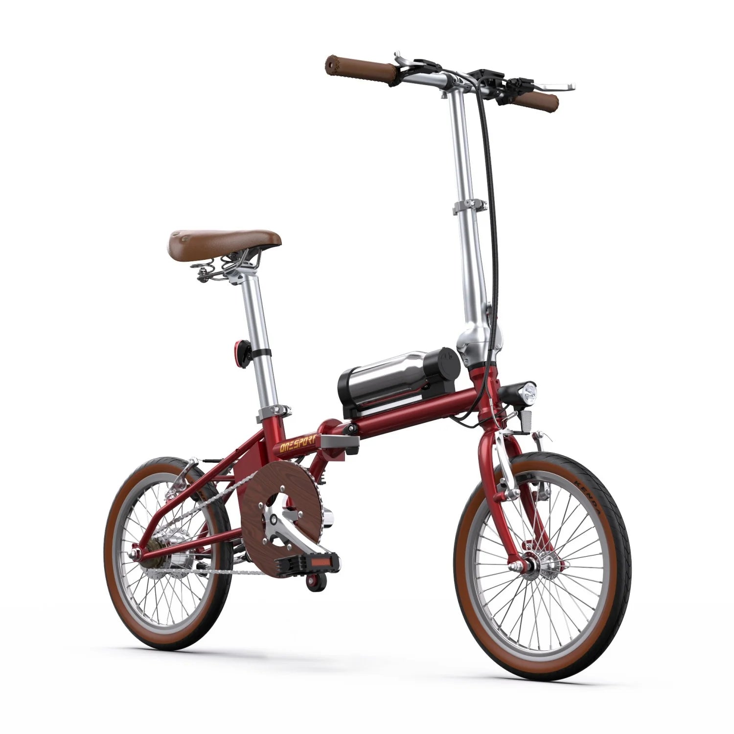 Vélo électrique ONESPORT OT02 - Moteur 250W Batterie 36V5.2Ah 16 pouces Pliable - Rouge